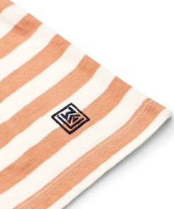 Tøj LIEWOOD Trøjer og Toppe | Apia Y/D Stribet T-Shirt Ls Y/D Stripes White / Tuscany Rose