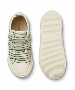 Sko LIEWOOD | Keep Kanvasstovler Stripe Garden Green / Creme De La Creme