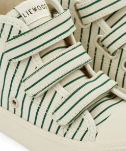 Sko LIEWOOD | Keep Kanvasstovler Stripe Garden Green / Creme De La Creme