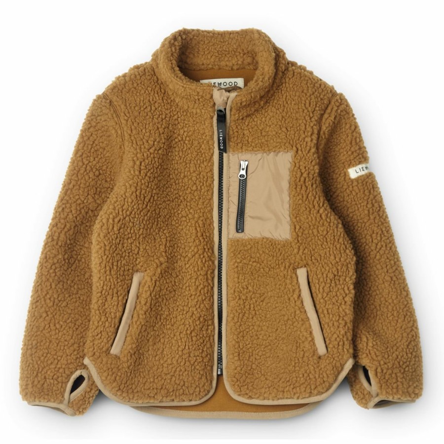 Tøj LIEWOOD Pile & Fleece | Nolan Fleecejakke Golden Caramel / Oat Mix