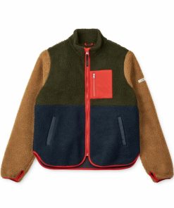 Tøj LIEWOOD Jakker & Veste | Nelson Fleecejakke Til Voksne Army Brown Multi Mix