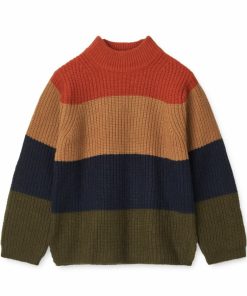 Tøj LIEWOOD Strik & Cardigans | Cali Sweater Army Brown Multi Mix