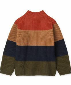 Tøj LIEWOOD Strik & Cardigans | Cali Sweater Army Brown Multi Mix