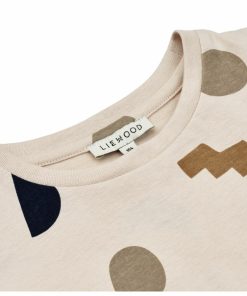 Tøj LIEWOOD Trøjer og Toppe | Apia T-Shirt Ss Graphic Alphabet / Sandy