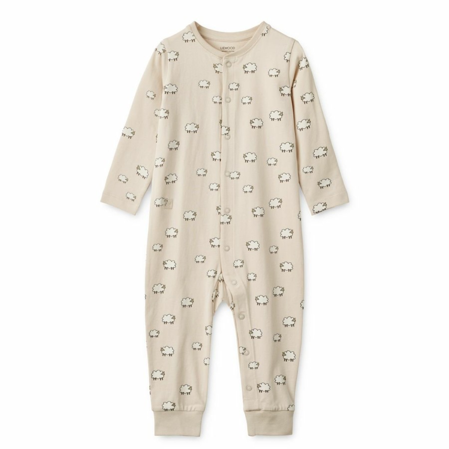 Bolig LIEWOOD Musthaves Til Baby | Birk Pyjamas Jumpsuit Sheep / Sandy