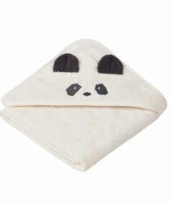 Bolig LIEWOOD Musthaves Til Baby | Albert Babyhandklaede Med Haette Panda Creme De La Creme