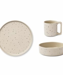 Bolig LIEWOOD Børneservice | Camren Porcelaensstel Splash Dots / Mist