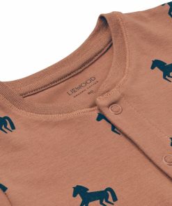 Bolig LIEWOOD Musthaves Til Baby | Birk Pyjamas Jumpsuit Horses / Dark Rosetta