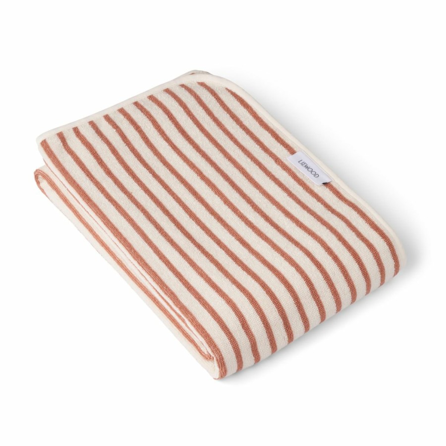 Bolig LIEWOOD Håndklæder | Hansen Handklaede Y/D Stripes Tuscany Rose /Creme De La Creme