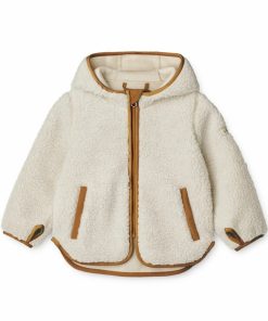 Tøj LIEWOOD Jakker & Veste | Mara Teddyjakke Med Haette Sandy / Golden Caramel Mix