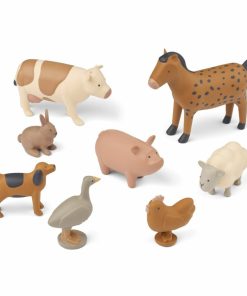 Legetøj LIEWOOD Rollelegetøj | Cole Farm Animal 8-Pack Golden Caramel Multi Mix