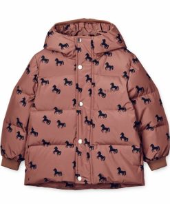 Tøj LIEWOOD Jakker & Veste | Palle Puffer Jakke Horses / Dark Rosetta