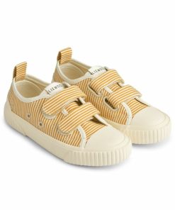 Sko LIEWOOD | Kim Kanvassko Stripe Yellow Mellow / Cremede La Creme