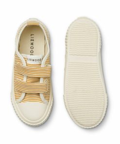 Sko LIEWOOD | Kim Kanvassko Stripe Yellow Mellow / Cremede La Creme