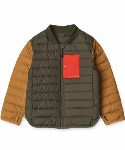 Tøj LIEWOOD Jakker & Veste | Lauge Let Dunjakke Army Brown Mix