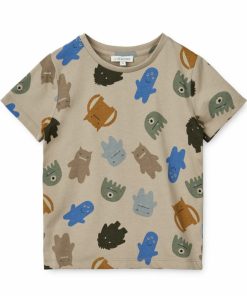 Tøj LIEWOOD Trøjer og Toppe | Apia T-Shirt Ss Monster / Mist