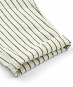 Tøj LIEWOOD Bukser og Shorts | Orlando Garnfarvede Poplinbukser Med Striber Y/D Stripes Garden Green / Creme De La Creme