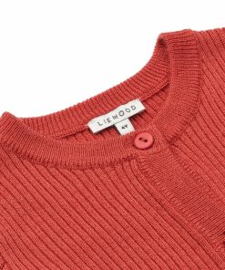 Tøj LIEWOOD Strik & Cardigans | Randi Merinocardigan Aurora Red