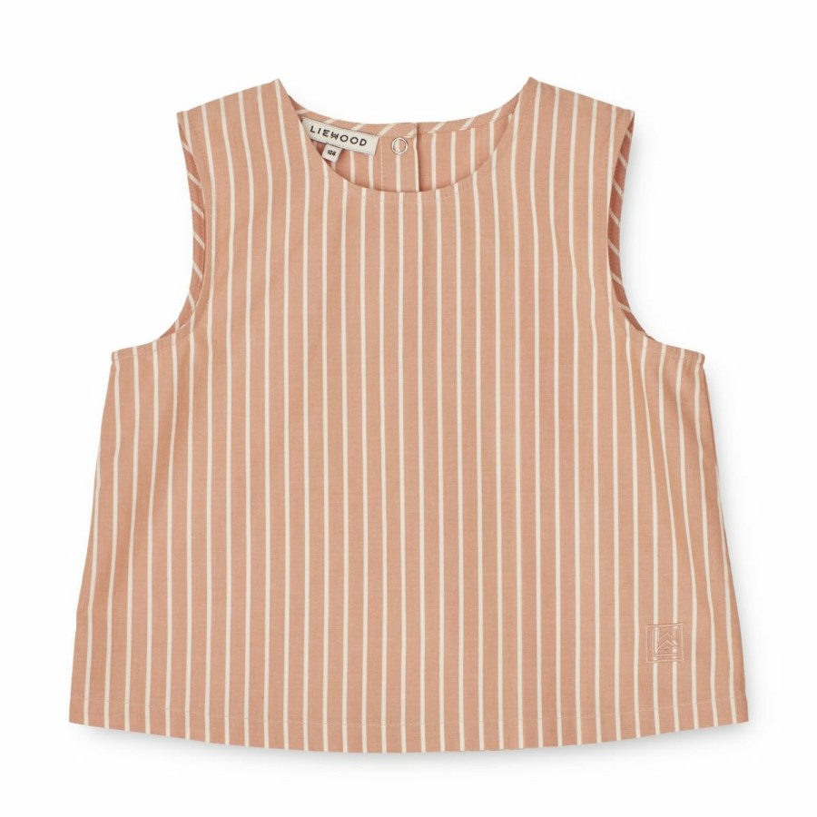 Tøj LIEWOOD Trøjer og Toppe | Delphia Y/D Stribet Top Y/D Stripes Tuscany Rose /Creme De La Creme