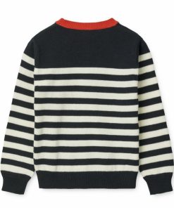 Tøj LIEWOOD Strik & Cardigans | Omaha Jumper Y/D Stripe Classic Navy / Creme De La Creme