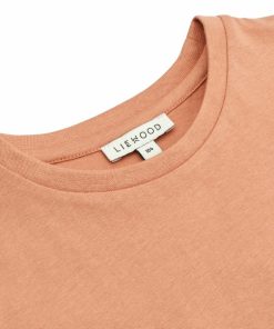 Tøj LIEWOOD Trøjer og Toppe | Apia T-Shirt Med Print Ss Peach / Tuscany Rose