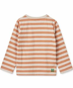 Tøj LIEWOOD Trøjer og Toppe | Apia T-Shirt Ls Y/D Stripe Tuscany Rose / Sandy