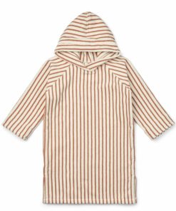 Bolig LIEWOOD Ponchoer & Badekåber | Emilia Badekabeponcho Junior Y/D Stripes Tuscany Rose /Creme De La Creme