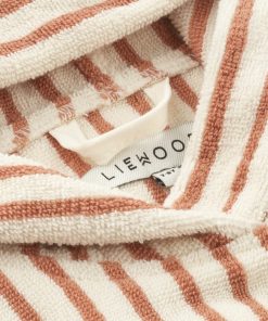 Bolig LIEWOOD Ponchoer & Badekåber | Emilia Badekabeponcho Junior Y/D Stripes Tuscany Rose /Creme De La Creme