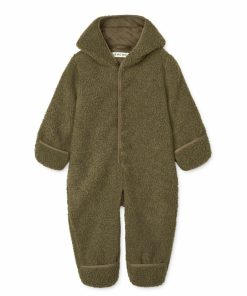 Tøj LIEWOOD Pile & Fleece | Fraser Babyjumpsuit I Fleece Khaki