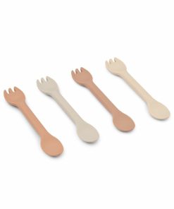 Bolig LIEWOOD Børneservice | Jan Silikonespork 4-Pak Rose Multi Mix