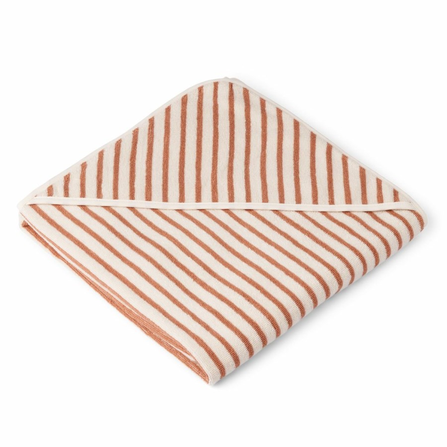 Bolig LIEWOOD Håndklæder | Louie Juniorhandklaede Med Haette Y/D Stripe: Tuscany Rose / Creme De La Creme