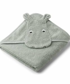 Bolig LIEWOOD Musthaves Til Baby | Albert Babyhandklaede Med Haette Hippo Dove Blue