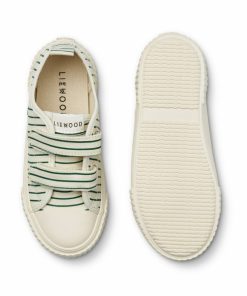 Sko LIEWOOD | Kim Kanvassko Stripe Garden Green / Creme De La Creme