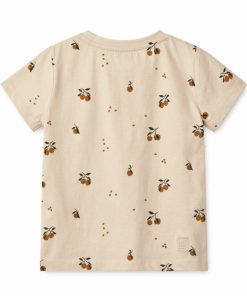 Tøj LIEWOOD Trøjer og Toppe | Apia T-Shirt Ss Peach / Sandy