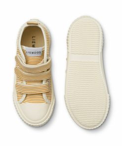 Sko LIEWOOD | Keep Kanvasstovler Stripe Yellow Mellow / Cremede La Creme