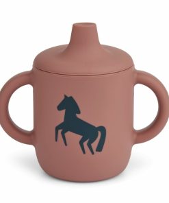 Bolig LIEWOOD Børneservice | Neil Tudekop I Silikone 150 Ml Horses / Dark Rosetta