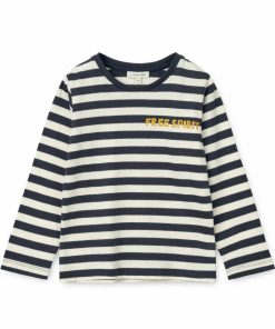 Tøj LIEWOOD Trøjer og Toppe | Apia T-Shirt Ls Y/D Stripe Classic Navy / Creme De La Creme