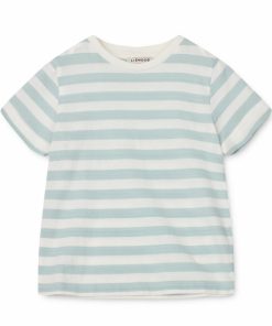 Tøj LIEWOOD Trøjer og Toppe | Apia Y/D Stribet T-Shirt Ss Y/D Stripe: Sea Blue/White