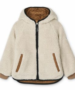 Tøj LIEWOOD Pile & Fleece | Jackson Vendbar Fleecejakke Pecan / Sandy Mix