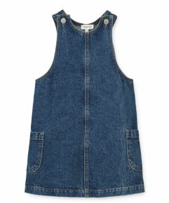 Tøj LIEWOOD Kjoler & Nederdele | Maddie Forklaedekjole I Denim Medium Blue Denim