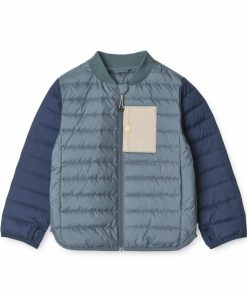 Tøj LIEWOOD Jakker & Veste | Lauge Let Dunjakke Whale Blue Mix