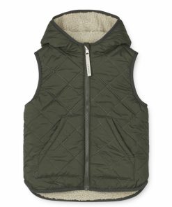 Tøj LIEWOOD Pile & Fleece | Diana Vendbar Fleecevest Hunter Green / Mist