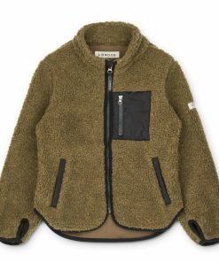 Tøj LIEWOOD Pile & Fleece | Nolan Fleecejakke Khaki Black Mix