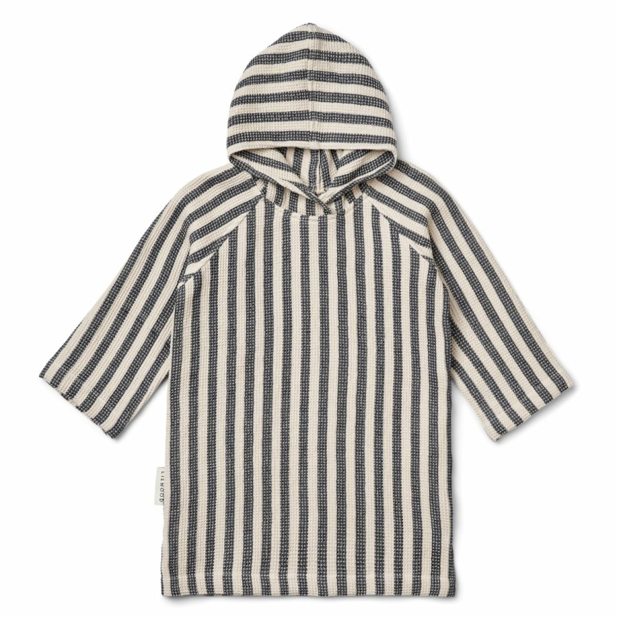 Bolig LIEWOOD Ponchoer & Badekåber | Avi Badekabeponcho Y/D Stripe Classic Navy / Sandy