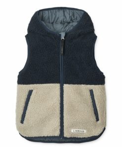 Tøj LIEWOOD Jakker & Veste | Diana Vendbar Vest Whale Blue Mix