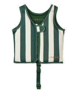 Legetøj LIEWOOD Udendørs Legetøj 2-5 år | Dove Svommevest Stripe Garden Green / Creme De La Creme