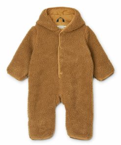 Tøj LIEWOOD Pile & Fleece | Fraser Babyjumpsuit I Fleece Golden Caramel