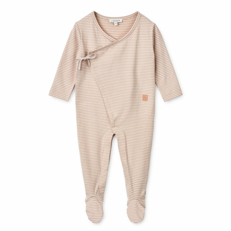 Bolig LIEWOOD Musthaves Til Baby | Bolde Babyjumpsuit Med Striber Y/D Stripe Sandy / Tuscany Rose