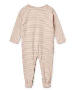 Bolig LIEWOOD Musthaves Til Baby | Bolde Babyjumpsuit Med Striber Y/D Stripe Sandy / Tuscany Rose