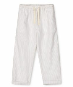 Tøj LIEWOOD Bukser og Shorts | Orlando Bukser Med Striber Y/D Stripes Crisp White / Sandy